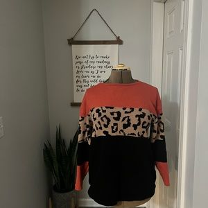 Women’s leopard print sweater